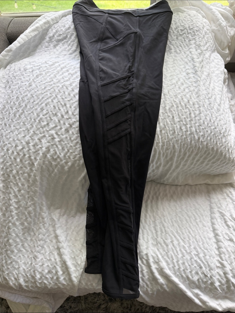 lululemon athletica Black Leggings with Side Mesh Panels - Picture 3 of 3